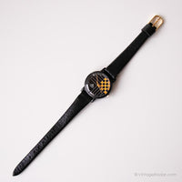 Vintage Schwarz Lorus Uhr mit geometrischen Mustern | Japan Quarz Uhr