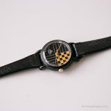 Negro vintage Lorus reloj con patrones geométricos | Cuarzo de Japón reloj