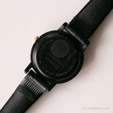 Noir vintage Lorus montre avec des motifs géométriques | Quartz au Japon montre