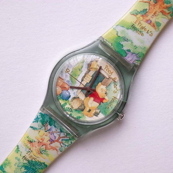 Winnie the Pooh colorido Disney reloj | Vintage coleccionable reloj