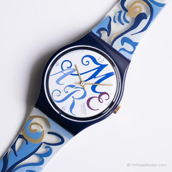 Vintage 1992 Swatch Gn128 Algarve reloj | Swatch Originals caballero