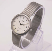 TCM Cuarzo de acero inoxidable reloj | Unisex vintage retro minimalista reloj