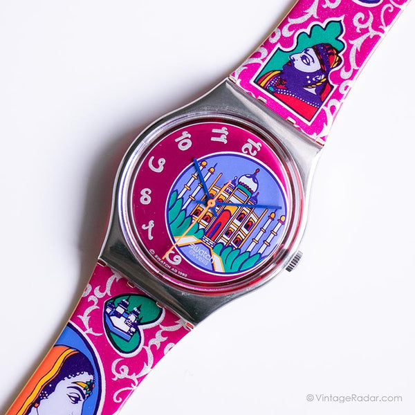 خمر 1992 Swatch GX125 Dehli Watch | حالة النعناع Swatch جنت