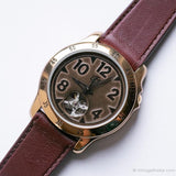 الحياة القديمة بواسطة ADEC Automatic Watch | ساعة الاتصال الشوكولاتة ذات اللون الذهبي