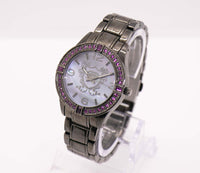 Marc Ecko Black Watch with Purple Stones and Blue Dial | Vintage Watch