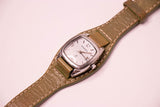 Vintage pequeño Fossil F2 Mujeres reloj con correa de cuero genuina