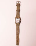Vintage pequeño Fossil F2 Mujeres reloj con correa de cuero genuina