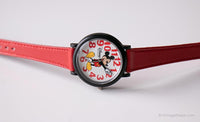 Antiguo Mickey Mouse reloj para damas | Negro Disney Cuarzo reloj