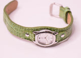 Fossil Quartz f2 montre pour les femmes avec une sangle en cuir vert vintage