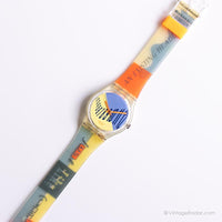 Vintage 1990 Swatch Coupe GK131 montre | Swatch Originaux gent