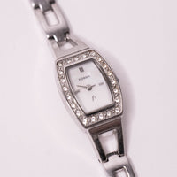 Fossil Madre de dial de perla reloj para mujeres con piedras preciosas vintage