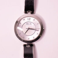 Vintage Silver-Tone Relic von Fossil Damen Uhr Nur rostfreier Stahl