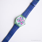 Vintage 1991 Swatch GG115 Mazzolino montre | Floral Swatch Gant montre