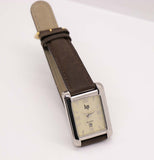 Silver-tone LIP Rectangular Watch | Vintage French Wristwatch Unisex