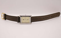 Silver-tone LIP Rectangular Watch | Vintage French Wristwatch Unisex