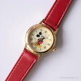 Vintage Gold-Ton Mickey Mouse Uhr für sie | 90er Jahre Disney Uhr