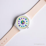 1989 Swatch GW113 Alpine Uhr | Vintage White Swatch Wie neu