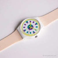 1989 Swatch GW113 ALPINE Watch | Vintage White Swatch Mint Condition