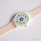 1989 Swatch GW113 Alpine Uhr | Vintage White Swatch Wie neu