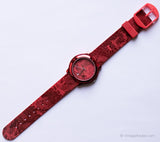 Dragón rojo vintage adec reloj | 35 mm adec por Citizen Cuarzo reloj