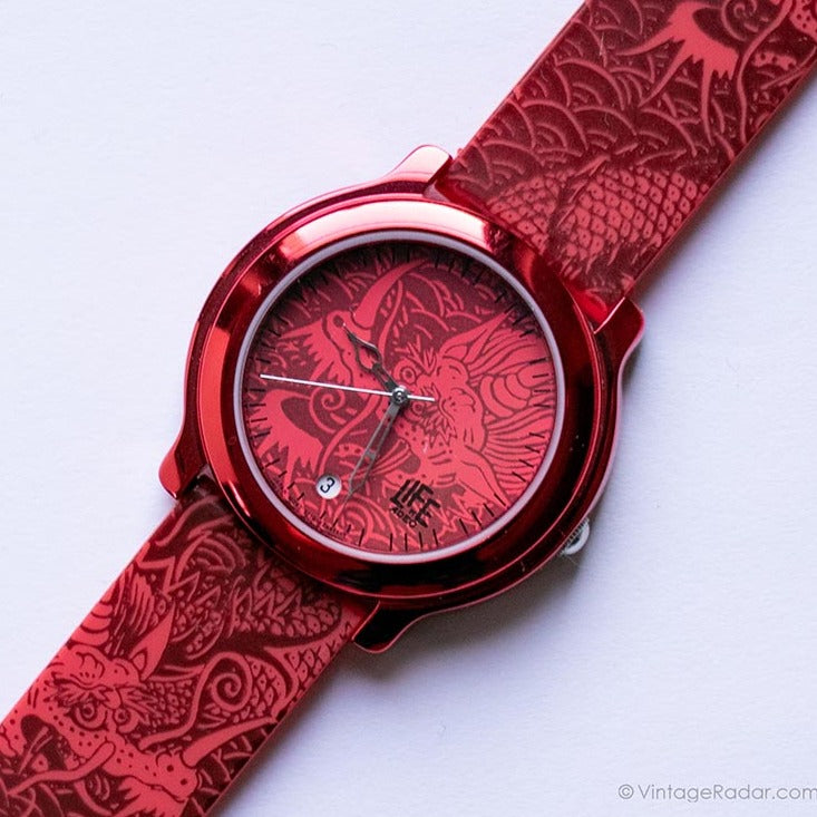 腕時計 Redic HANDCRAFT WATCH 2016premiumLtdRER Vintage Red Dragon Adec Watch | 35-mm Adec by Citizen Quartz Watch