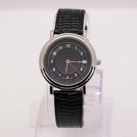 Cadran noir minimaliste Alcatel Swiss Made Inoxydless Steel Date montre