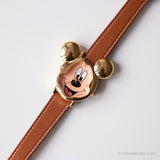 Jahrgang Mickey Mouse Geformtes Gold-Ton Uhr | Lorus Japan Quarz Uhr