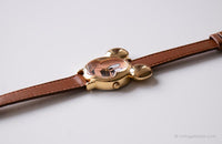 كلاسيكي Mickey Mouse ساعة ذهبية على شكل | Lorus ساعة كوارتز اليابان