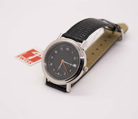 Minimalistisches schwarzes Zifferblatt Alcatel Schweizer hergestelltes Edelstahldatum Uhr