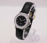 Minimalist Black Esprit Quartz Watch | Silver-tone Vintage Date Watch