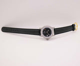 Minimalistischer schwarzer Esprit -Quarz Uhr | Silberton-Vintage-Datum Uhr