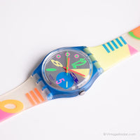 1993 Swatch GN125 Crazy Eight reloj | EXTRAÑO Swatch Caballero reloj