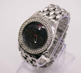 Vintage Marc Ecko 45mm Large Stainless Steel Wristwatch with Gemstones