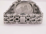 Antiguo Marc Ecko Relojes de pulsera de acero inoxidable grande de 45 mm con piedras preciosas