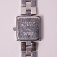Tono d'argento vintage Fossil Orologio in acciaio per donne con quadrante quadrante