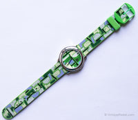 Vintage Green-Dial LIFE BY ADEC Watch with Yellow and Purple Details