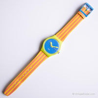 1992 Swatch GJ109 Chaise Longue Watch | أصفر خمر Swatch