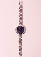 Navy Blue Dial Silver-Tone Relic par Fossil montre pour les femmes vintage