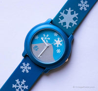 Blau Winter Schneeflocken Leben von ADEC Uhr | Citizen Japan Quarz Uhr