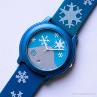 Blau Winter Schneeflocken Leben von ADEC Uhr | Citizen Japan Quarz Uhr