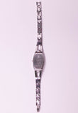 Blue-dial Rectangular Fossil F2 Watch for Women | Vintage Dress Watch