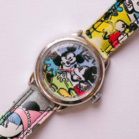 Raro vintage Mickey Mouse & Minnie Mouse Disney Orologio da polso di lusso