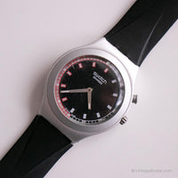 Vintage 2002 Swatch YGS9007 Dunkelheit Uhr | Schwarz Swatch Ironie groß