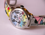 Seltener Jahrgang Mickey Mouse & Minnie Mouse Disney Luxus -Armbanduhr