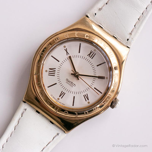 1997 Swatch YLG109 Malako Watch | نغمة ذهبية خمر Swatch مفارقة