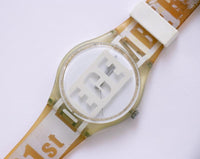 Tarjeta blanca GK302 Vintage Swatch reloj | 1999 Swatch Relojes