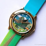 Colorida vida vintage de Adec reloj | Cuarzo de tono de oro reloj por Citizen