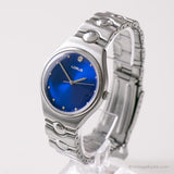 Acier inoxydable vintage Lorus Quartz montre | Swipwatch à cadran bleu