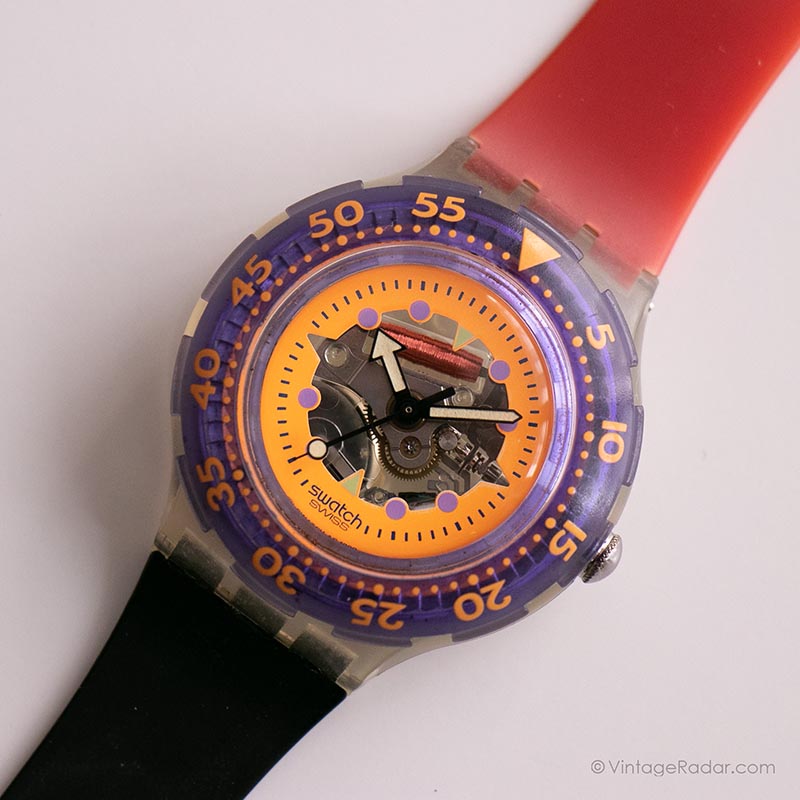 Vintage 1990 Swatch SDK103 HYPPOCAMPUS Watch | Skeleton Swatch