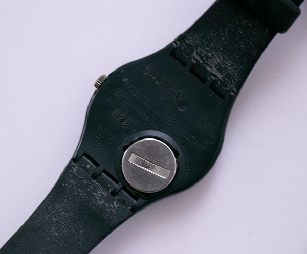 INC. GA103 Minimalist Black Vintage Swatch Watch | 80s Swiss Swatch ...
